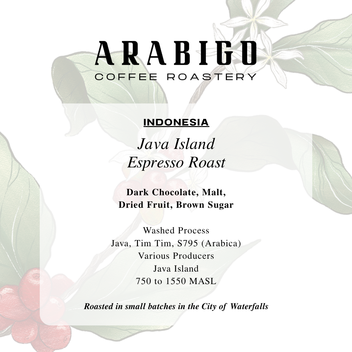 Indonesia Java Island Espresso